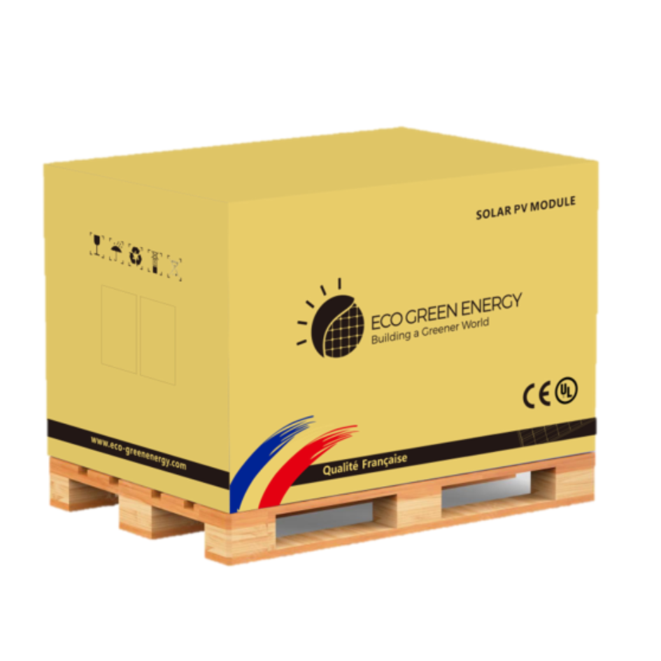 Pallet panel solar Bifacial 585W ECO GREEN ENERGY , Monocristalino, 144 celdas grado A (36 unidades)