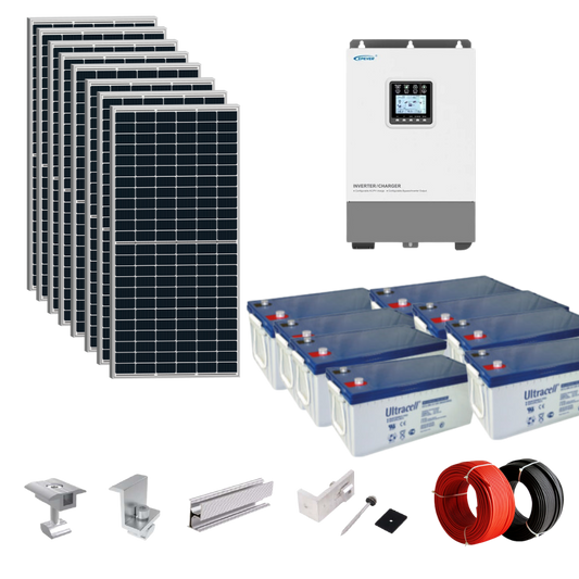 Kit Solar PRO AGM 3,85kW paneles + 19,2kWh baterías + 5,0kW inversor